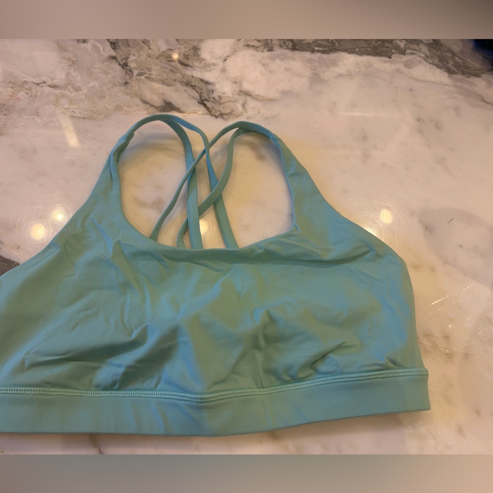 Aqua Blue Lululemon Energy Sports Bra size 10